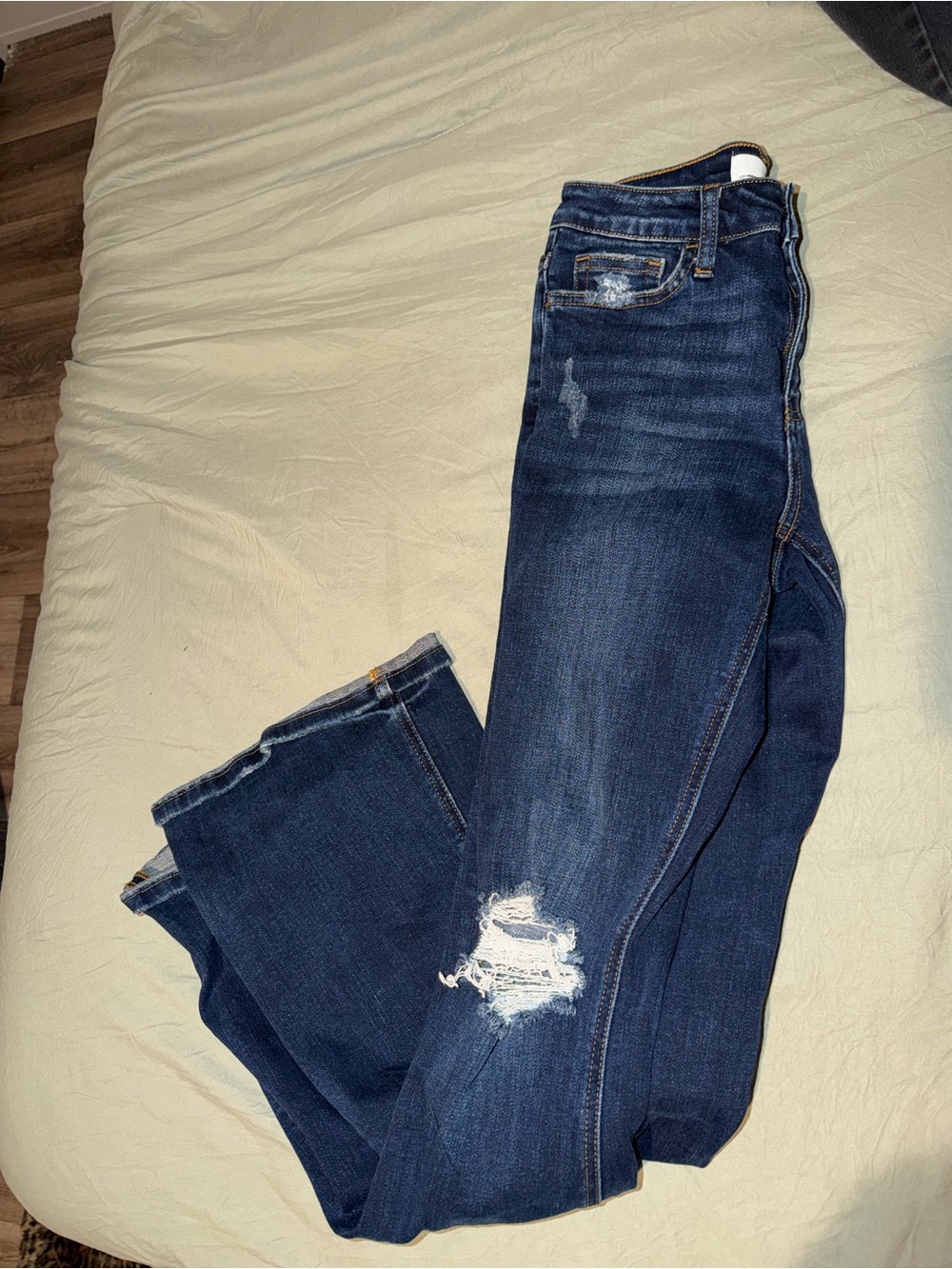 Women’s Dark Blue bell bottom Jeans